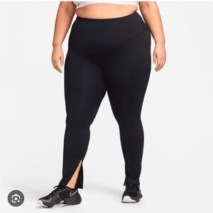 NEW Nike One Women's Plus Size 1X‎ High Waisted Full Length Split Hem Leggings